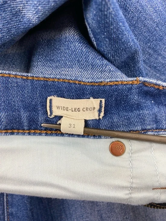 Madewell Wide-Leg Crop High Rise Comfort Stretch Jeans Denim | Size: 31 - Picture 13 of 16